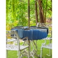 thumbnail image 3 of Fsddascl Blue Mountain Outdoor Tablecloth - 60 Inch Round Dining Table Cover, Modern Art Green Forest Lake Waterproof Outdoor Table Cloth with Umbrella Hole & Zipper for Picnic/Patio/Party, 3 of 7