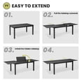 thumbnail image 2 of Crestlive Products Outdoor Dining Extending Table Rectangular with Extension Leaf, Expandable Aluminum Table - See Picture, 2 of 5