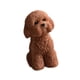 thumbnail image 5 of Figura de perro en miniatura para decoración del salpicadero del coche, artesanía, escultura pequeña y bonita. marrón en cuclillas, 5 of 9