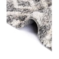 thumbnail image 7 of Unique Loom Hygge Shag Collection Area Rug - Diamond (5' Round Gray/Beige), 7 of 7