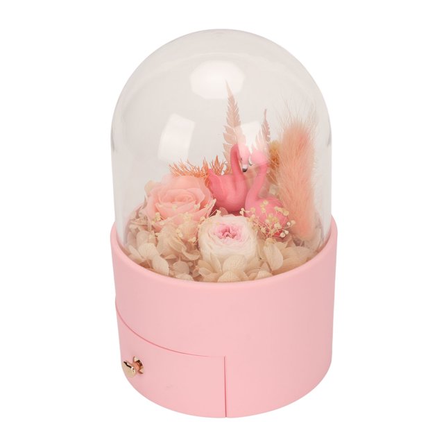 Caja de Anillo Caja de Joyería Caja de Anillo de Boda Caja de Joyería de Decoración en Forma de Pájaro de Flores Preservadas para Mujeres Niñas Pendientes Collar ANGGREK Otros