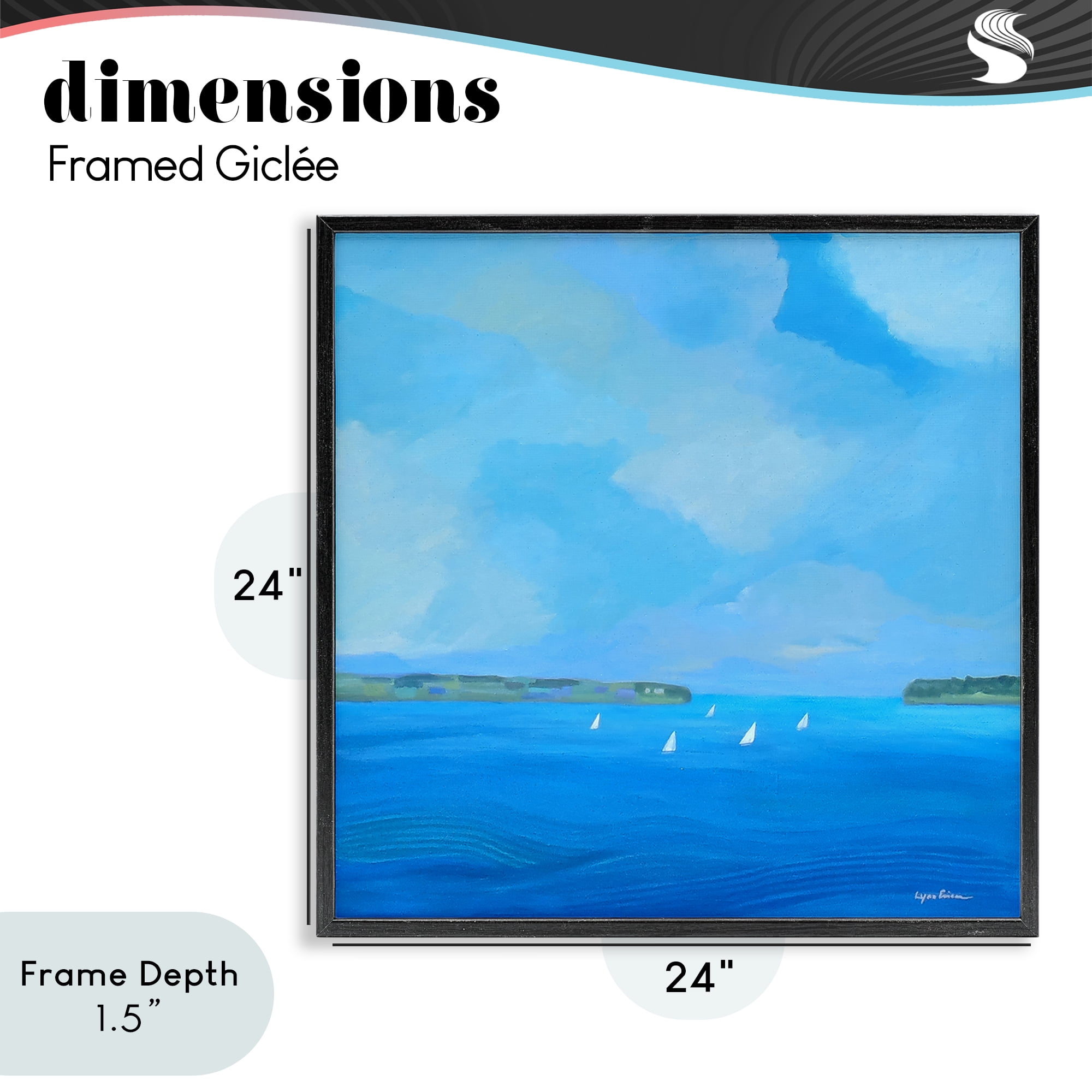Stupell Industries A Perfect Day Seascape Black Framed Giclee Art, design by Lynn Ericson Fine Art