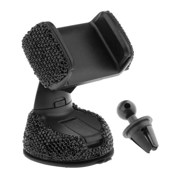 Soporte universal para teléfono de coche para la mayoría de los smartphones manos libres negro