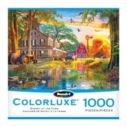RoseArt Colorluxe 1000-Piece Sunset at the Farm Adult Interlocking Puzzle