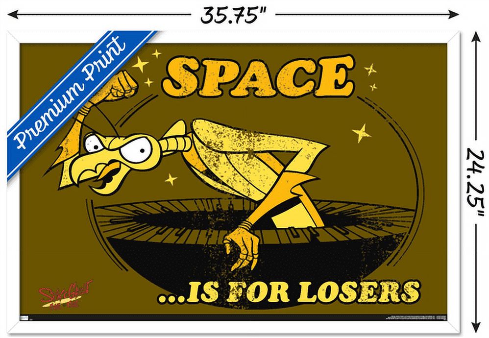 Space Ghost Coast to Coast - Space Is For Losers Wall Poster, 22.375" x 34", Framed