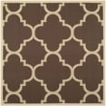thumbnail image 1 of Safavieh Courtyard Dark Brown Indoor Outdoor Rug - Square 5'3", 1 of 5