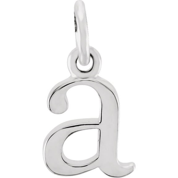 Precious Stars Unisex Sterling Silver Lowercase A Initial 16 Inch Necklace
