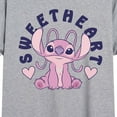 thumbnail image 3 of Lilo & Stitch - Valentine's Day Angel Sweetheart - Women's Oversized T-Shirt, 3 of 5