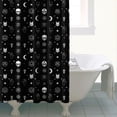 thumbnail image 4 of Black White Gothic Cat Skull Moon Pattern Shower Curtain 84"x72" ,Bathroom Decorative Shower Curtains Set with 12 Hooks,Modern Waterproof Washable Shower Curtain, 4 of 6