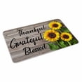 thumbnail image 2 of Farm Sunflower Door Mat&nbsp;Indoor Outdoor Entrance, Non Slip Rug for Kitchen Bathroom Entryway Rug, Positive Floral Vintage Brown Wooden Washable Doormat Floor Mat for Office Home Decor 24x36 Inch, 2 of 8