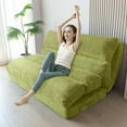 thumbnail image 5 of MAXYOYO Fluffy Soft Bean Bag Sofa Bed,Extra Thick Adult Floor Mattress with Washable Soft Faux Fur Cover,Folding sofa bed for Bedroom Living Room,Green,Full, 5 of 7