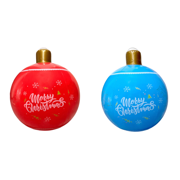 Navidad Inflable PVC 24 Pulgadas Decorada Al Aire Libre () Roja