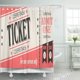 thumbnail image 1 of ABPHQTO Carnival Admit Retro Ticket One Admission Amusement Badge Bar Cortina de ducha 150x180 cm, 1 of 1