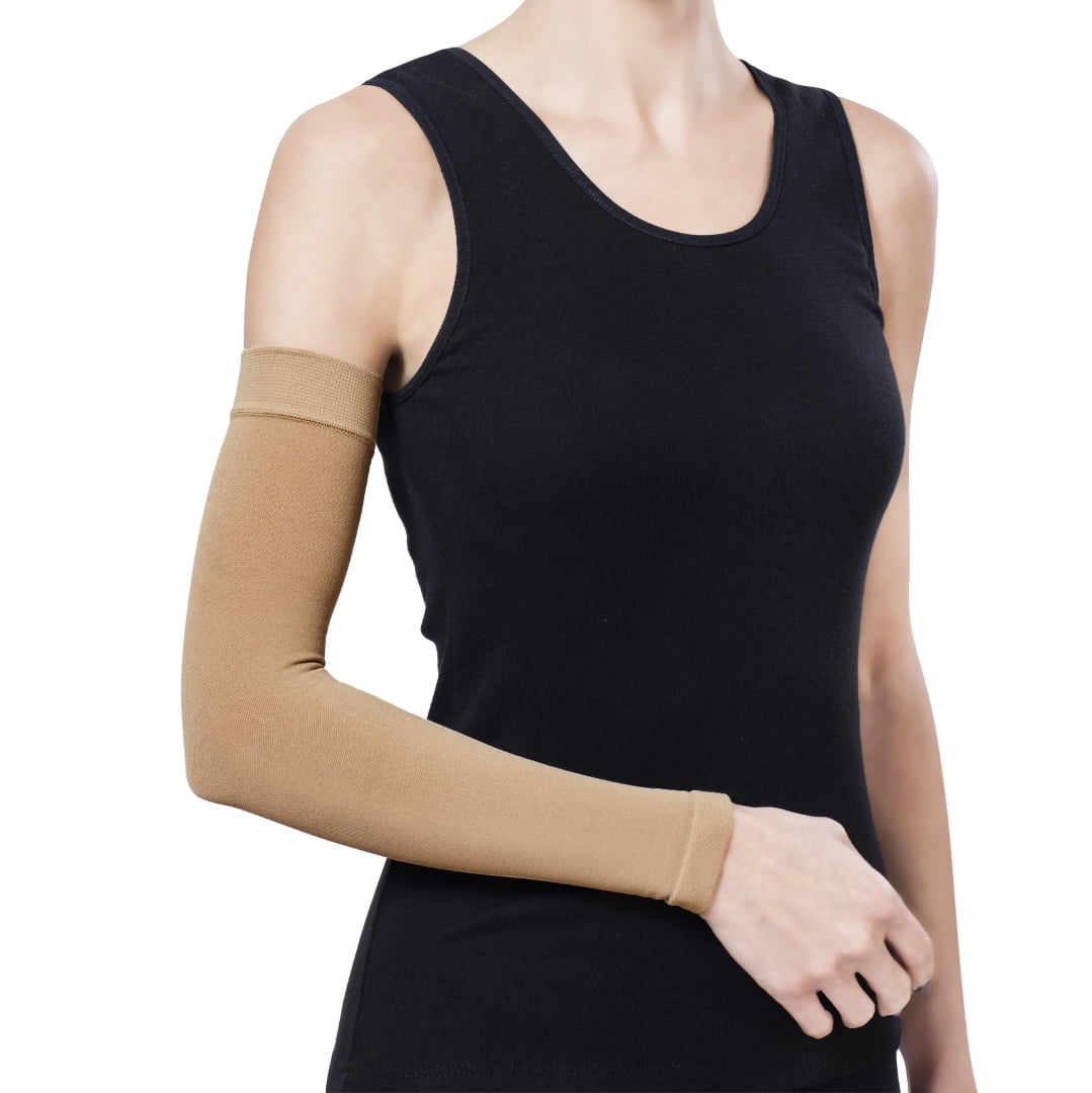 Ready-to-Wear Lymphedema Arm Sleeve with 2 Silicone Dot Band, Small, –  Save Rite Medical