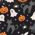 thumbnail image 4 of NIPAXO Toddler Boys Halloween Pajamas Black Cotton Spooky Ghost Cat Sleepwear Set Long Sleeve Ribbed Outfits for Kids,Black, 4 of 8