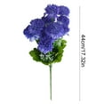 thumbnail image 3 of Artificial Chrysanthemum Bouquet, 10-Head Silk Flower Arrangement with Green Leaves, Fade Resistants Decoration for Wedding Party Home (17.32 inch), 3 of 6
