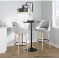 thumbnail image 2 of Hannah 30" Fixed-Height Barstool Set of 2, Bar Stools Swivel, Bar Chairs, Swivel Bar Stools Set of 2 with Back, Bar Stools for Kitchen Island (Grey Fabric), 2 of 6