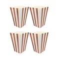 thumbnail image 2 of 48 Pcs Boîtes à Maïs Éclaté à Rayures Verticales Support Conteneur de Collation Maïs Éclaté Fournitures de Fête Or Rose, 2 of 8