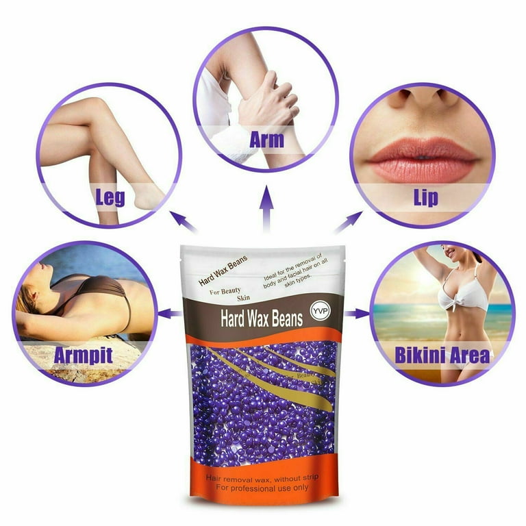 200g Natural Hard Wax Beans Beads for Painless Body Hair Removal Waxing Warmer