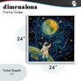 thumbnail image 4 of Stupell Industries Contemporary Astronaut with Earth Balloon White Framed Giclee Art, 24 x 24, by Angie Hawke, 4 of 8