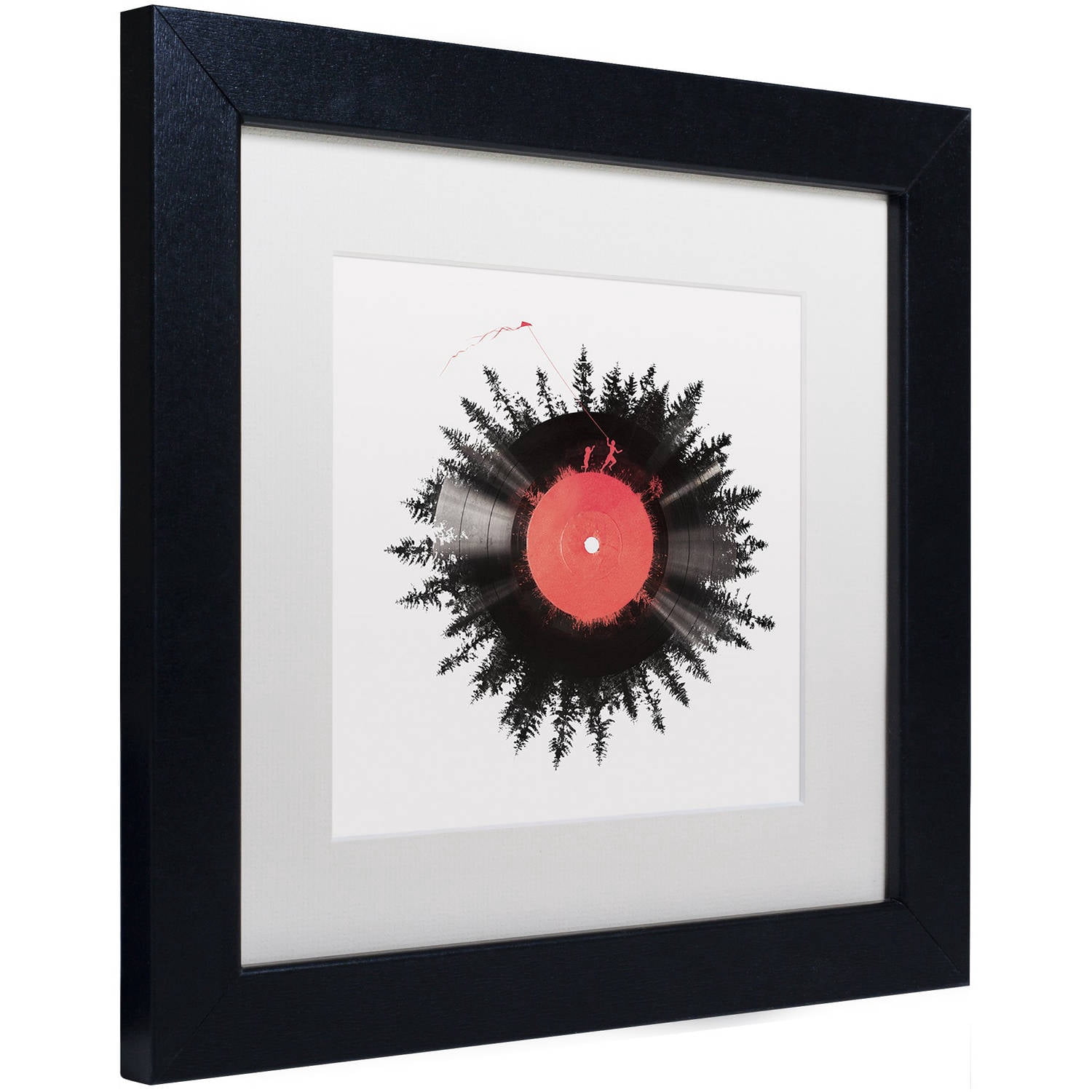 Trademark Fine Art 'The Vinyl Of My Life' Canvas Art by Robert Farkas, White Matte, Black Frame