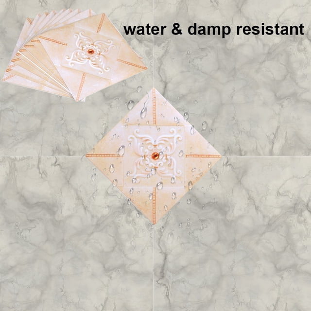 Pegatinas Para Azulejos, Pegatinas Autoadhesivas De PVC Para Pared De Suelo De Baldosas, Diseño De Espejo Decorativo, Adecuadas Para Sala De Estar, Comedor, Oficina En Casa,
