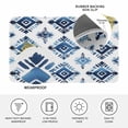 thumbnail image 4 of Boho Aztec Blue Doormat Outdoor Entrance 20"x31.5", Southwest Geometric Abstract Tribal Absorb Moisture Dirt Door Mats, Non-Slip Rubber Backing Floor Mats Indoor, Low-Profile Front Door Rugs, 4 of 9