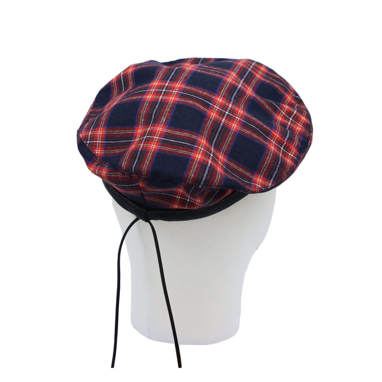 WITHMOONS Cotton Plaid Beret Hat Tartan Check French Beanie  display picture 2