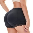 thumbnail image 3 of Defitshape Women's Plus Size Removable Butt Pads Lace Booty Lifting Hip Dip Shapewear Shorts Thigh Butt Lifter Hip Enhancer Underwear Black 5X-Large, 3 of 5