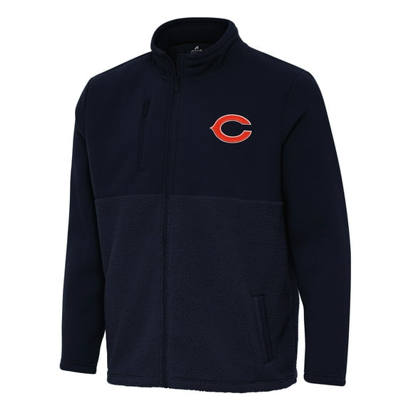Men's Antigua Navy Chicago Bears Daily Fused Full-Zip Jacket