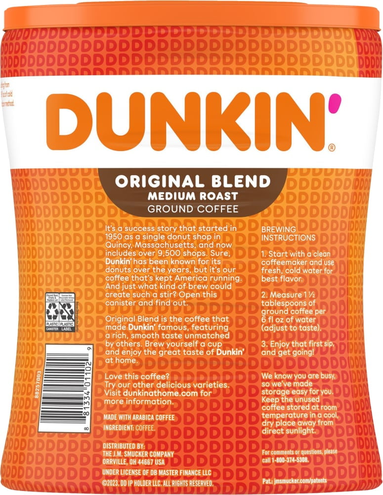 Dunkin Donuts Ground Coffee Original Blend 340g