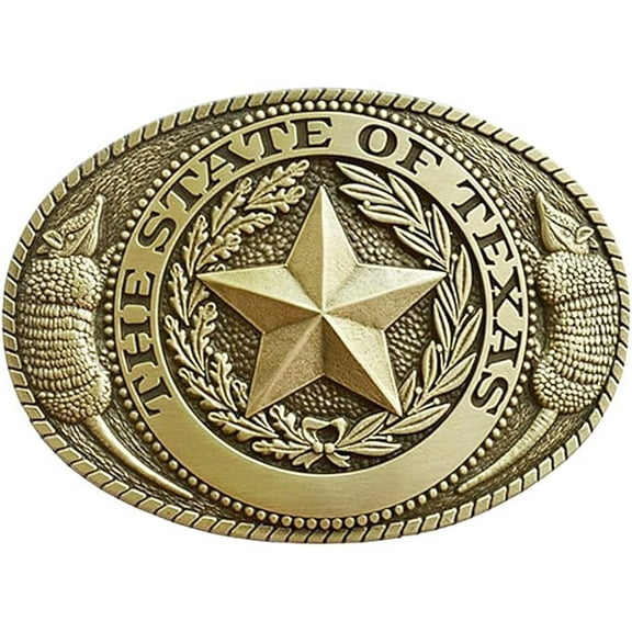 Indiana Metal Craft Men's State Of Texas Seal Belt Buckle