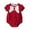 Red, variant on Summer Onesie Jumpsuit Baby Boy Baby Solid Color Cotton Baby Short Sleeve Round Neck Jumpsuit Newborn Girl Romper