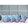 thumbnail image 2 of Ambesonne Floral Throw Pillow Cover 4 Pack, Retro Cherry Blossom, 16", Pink Blue, 2 of 5