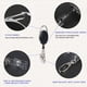 thumbnail image 3 of 3 llaveros – Carrete retráctil de 68,5 cm de longitud con resorte reforzado y cordón duradero, para tarjetas de identificación con llavero, clip para cinturón y gancho de sujeción, 3 of 5