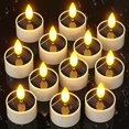 thumbnail image 4 of Velas Solares de Té para Exteriores, Impermeables, 12 Velas Pequeñas de 3,8 X 5,3 cm, con Encendido Automático por la Noche, para Patio y Jardín., 4 of 5