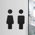 thumbnail image 1 of Señales de Baños BLESIY para Hombres y Mujeres Decoración de Madera, 1 of 8