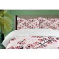 thumbnail image 4 of Ambesonne Floral Duvet Cover Sets, Nature Inspired Branches, 2-King, Rose Ruby Black, 4 of 7