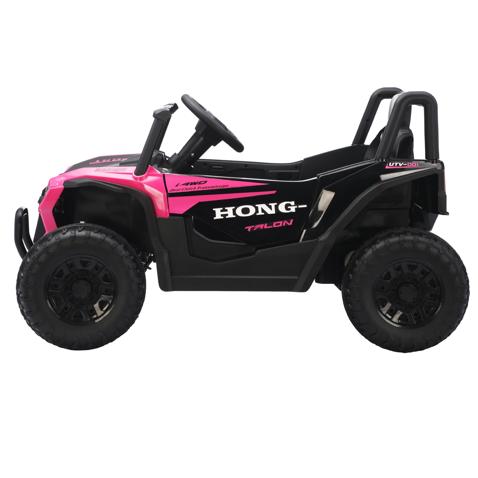 HEIMILI 12V Kids Ride On UTV,Ride on Car Toy w/Remote Control,Electric Off-Road UTV Truck,Remote w/ LED Lights MP&Music Bluetooth USB for Kids,Boys and Girls Aged 3-6 Years (Pink)