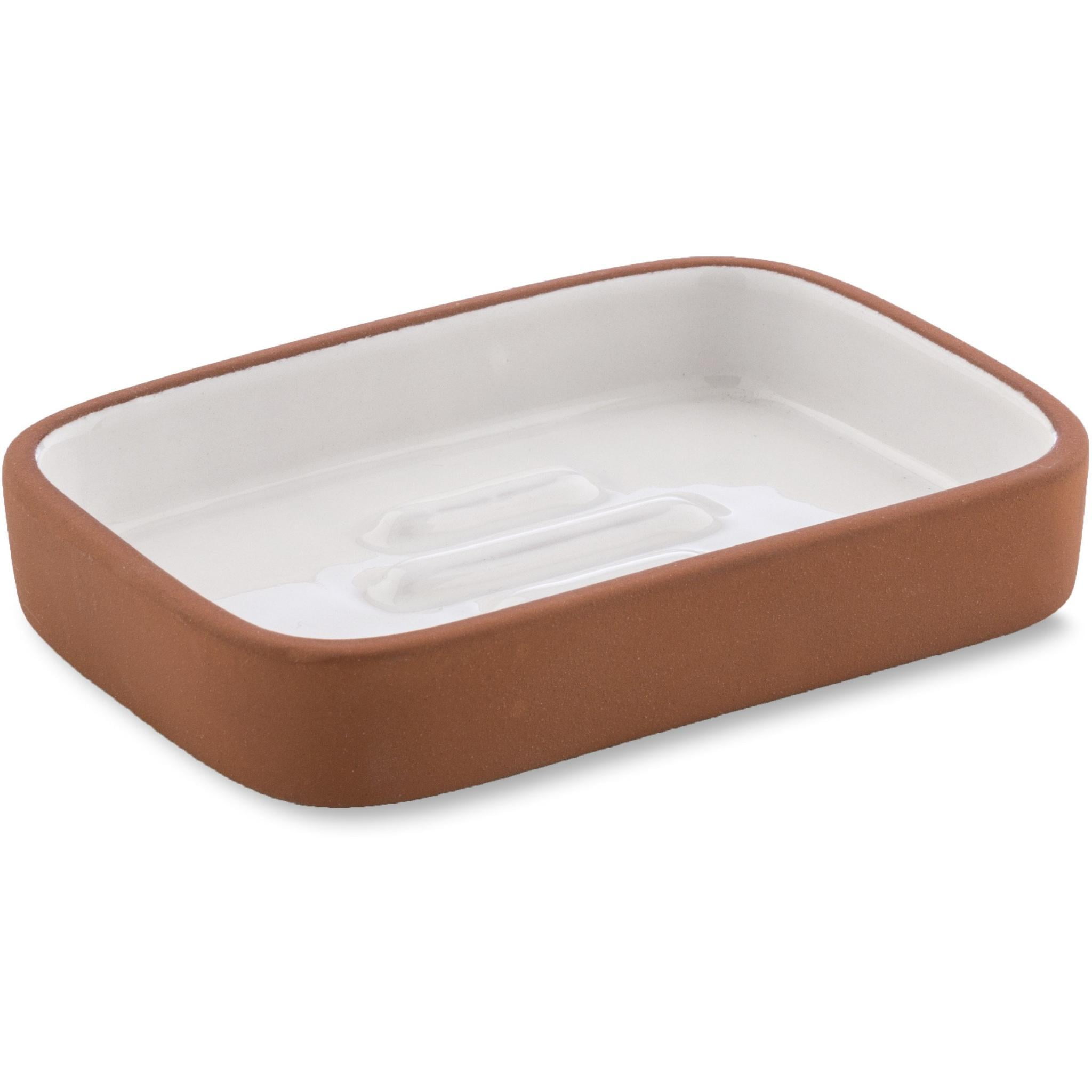 CP Brick Rectangular Soap Dish Holder Tray Soap Holder, Ceramic