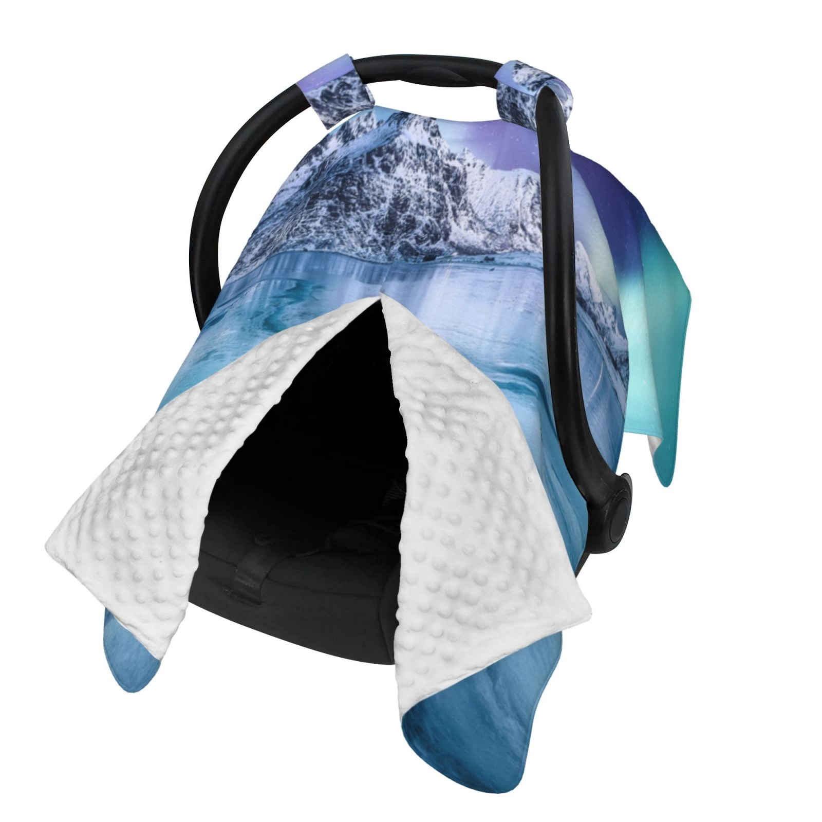 Naloa Night At Lake Aurora 1 Baby Car Seat Cover, Breathable Baby Carrier Cover, Multiuse Baby Carrier Cover & Nursing Breastfeeding Cover