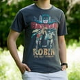 thumbnail image 2 of Batman and Robin Classic Duo Men's T-Shirt-Small, 2 of 2