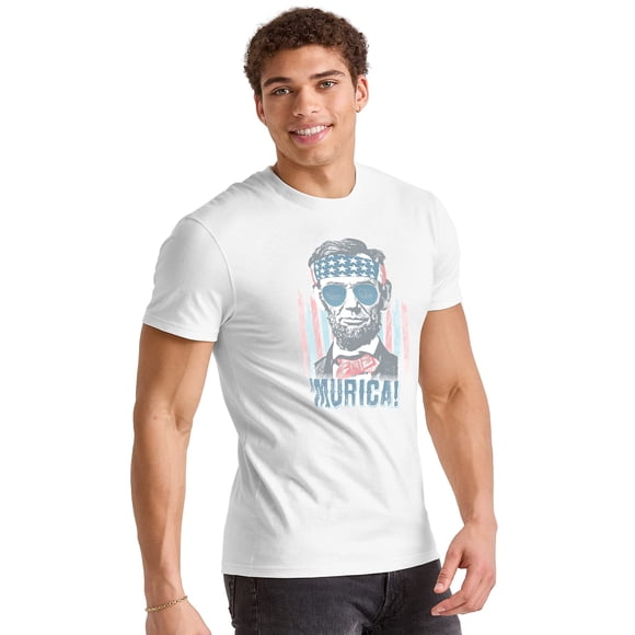 Camiseta de moda Hanes Murica para hombre 3XL
