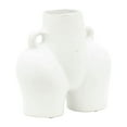 thumbnail image 2 of Sagebrook Home Ceramic 7" Half Body Vase, White, 2 of 8