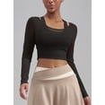 thumbnail image 5 of Top-kevin Women's Sports Long Sleeve Fitness Long Sleeve Mesh Design for Running Gym Yoga, 5 of 8