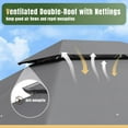 thumbnail image 5 of AOXUN Outdoor Gazebo for Patio 10x12, Metal Frame Canopy with Double Roofs, Heavy Duty Party Tent and Shelter with Mosquito Netting and Privacy Screen for Backyard, Lawn, Garden,Deck (Gray), 5 of 9