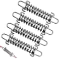 thumbnail image 4 of 4 Pcs Boucle de Fixation de Tente Boucle de Corde à Vent Boucle de Fixation en Acier Ressort de Vent de Tente pour Camping Randonnée, Ressort Chromé pour Chaise Hamac, 4 of 8