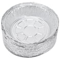 thumbnail image 2 of 50pcs 6.5 Inch Round Tin Pans Disposable Tin Pans Plates for Baking Cooking Serving Storing, 2 of 14