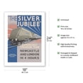 thumbnail image 2 of Silver Jubilee - Britain's 1st Streamline Train - London & North Eastern Railway - Vintage Travel Poster by Frank Newbould c.1935 - Fine Art Matte Paper Print (Unframed) 18x24in, 2 of 4