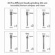 thumbnail image 4 of 20 Pcs Diamond Burr Set Drill Bit Set For Dremel Tool Rotary Grinding, 4 of 5